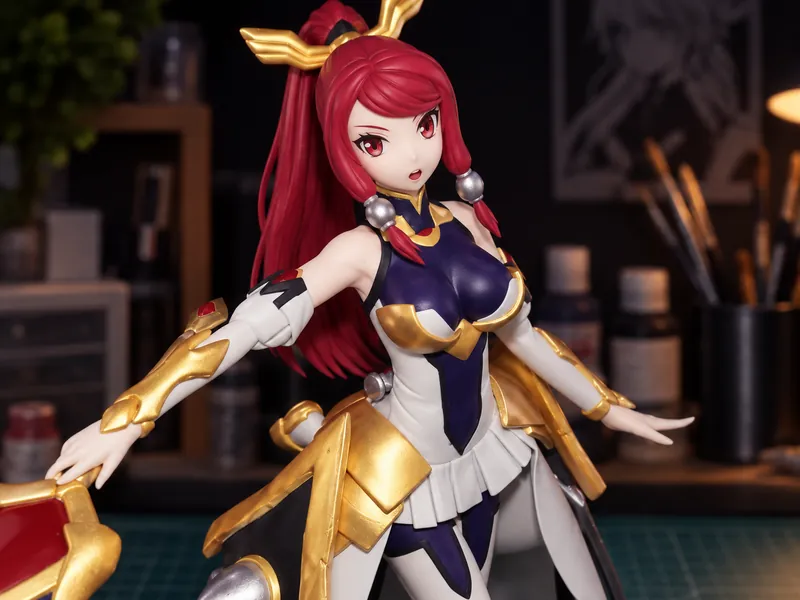 Figura anime femenina creada con el Método Figuras Fáciles